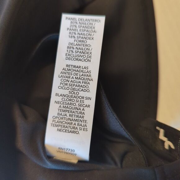 Joy Lab Sports Bra Womens XS Black Longline Mesh Back Active Workout - Picture 5 of 6